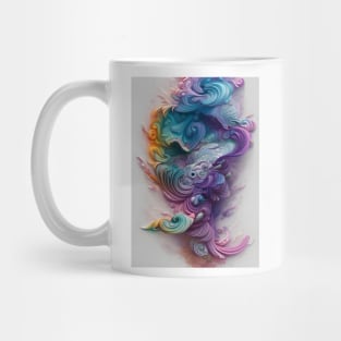 Wavy Rainbow Pastels AI Art Mug